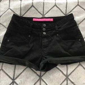 Black high waisted shorts